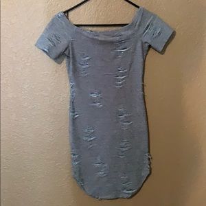 Mini denim dress